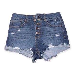 High rise jeans shorts